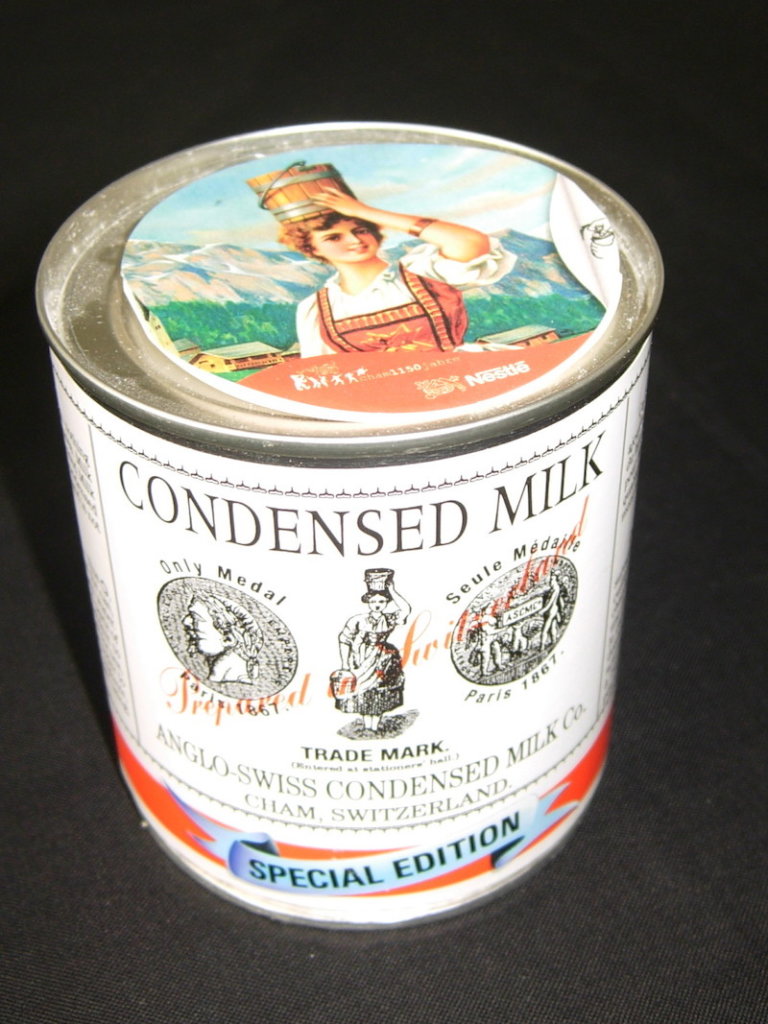 Produkt der Begierde: Chamer Kondensmilch der Anglo-Swiss Condensed Milk Co. (ab 1905 Nestlé).
